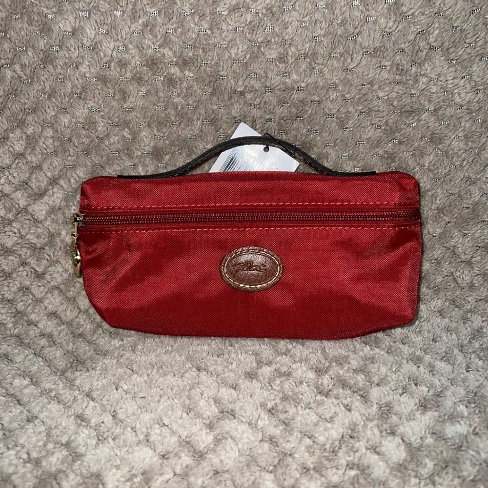 LONGCHAMP Deep Red cosmetic Bag (small)